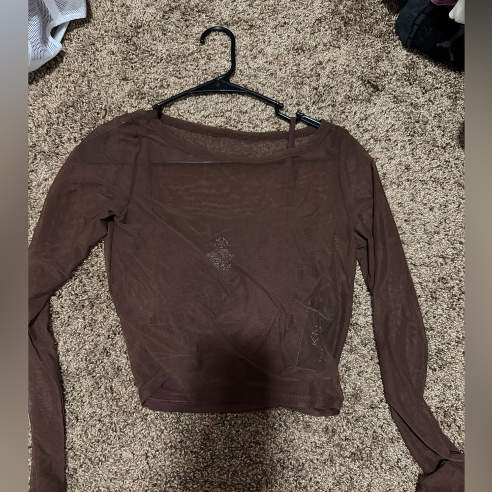 NWT Klassy Network mesh cropped top with cami